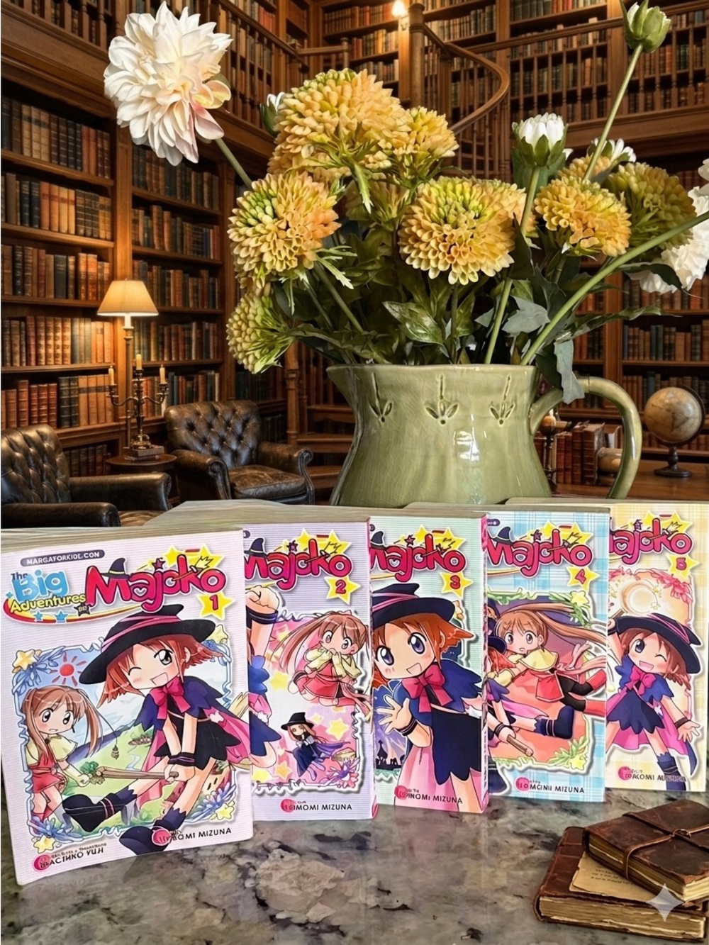 Magical Girl Manga Set — Majiko Volumes 1–5 (Colorful Covers)